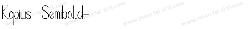 Kopius   Semibold字体转换